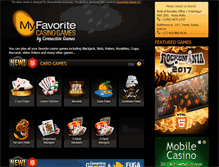 Tablet Screenshot of myfavoritecasinogames.com
